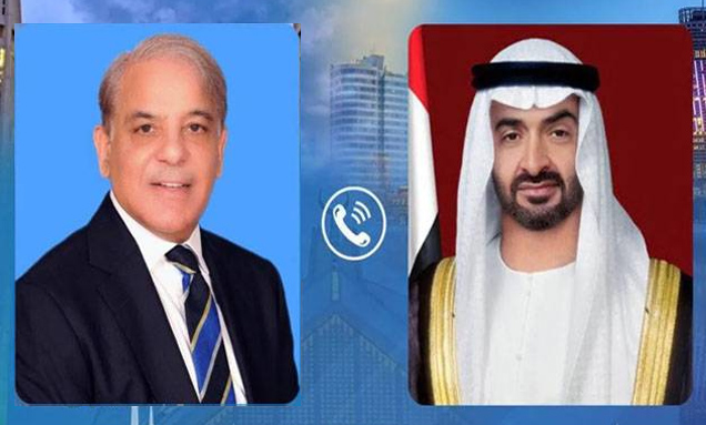 وزیراعظم شہباز شریف کا اماراتی صدر شیخ محمد بن زید النہیان سے رابطہ